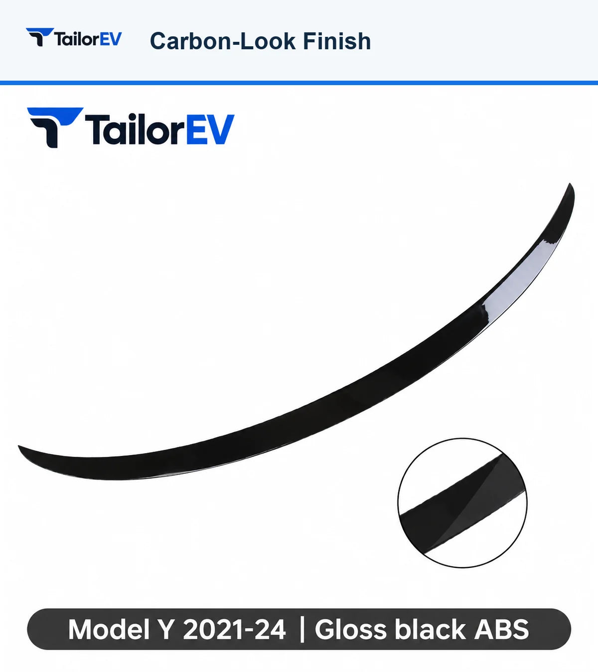 TailorEV Tesla rear spoiler detail 6