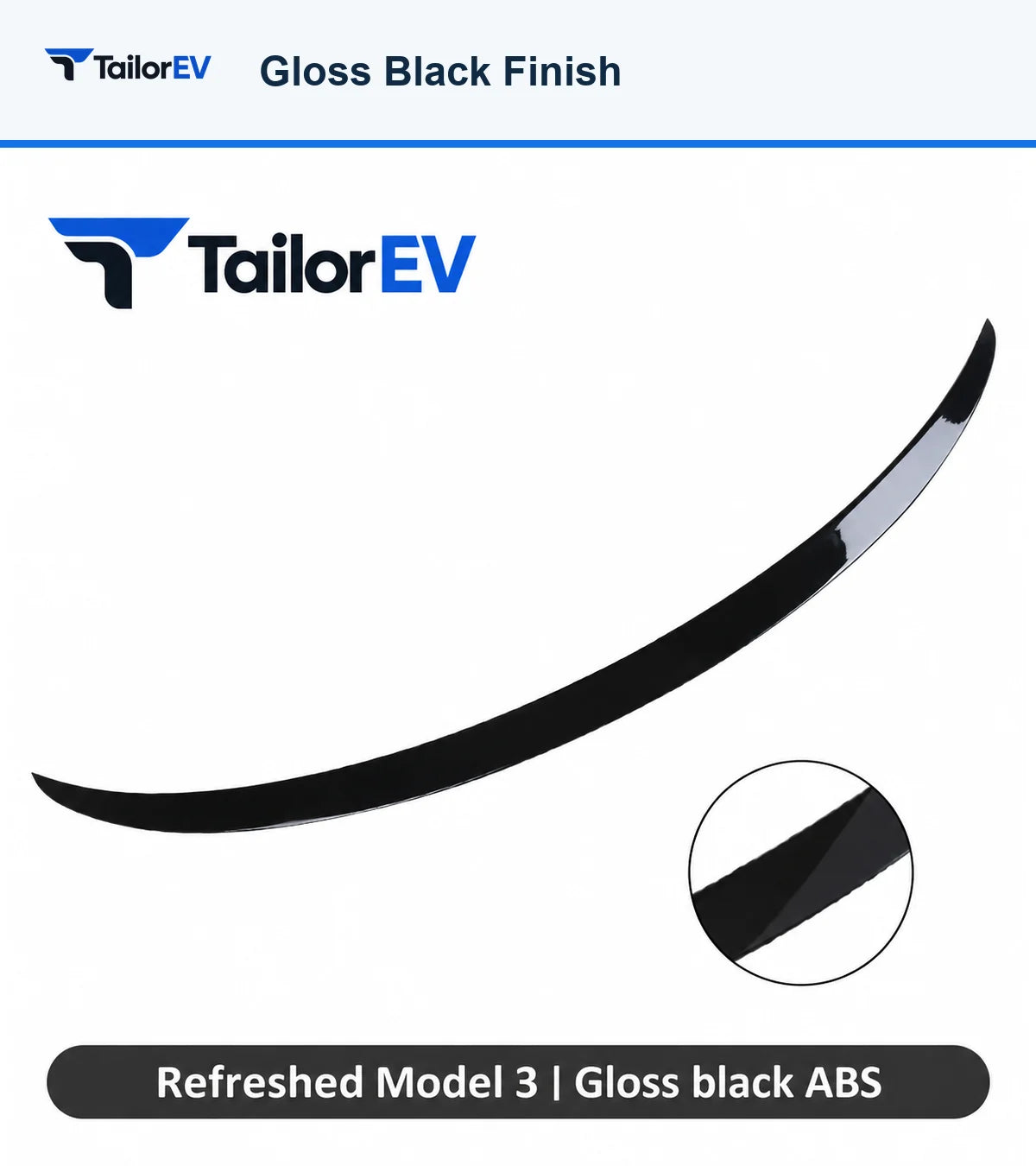TailorEV Tesla rear spoiler detail 7