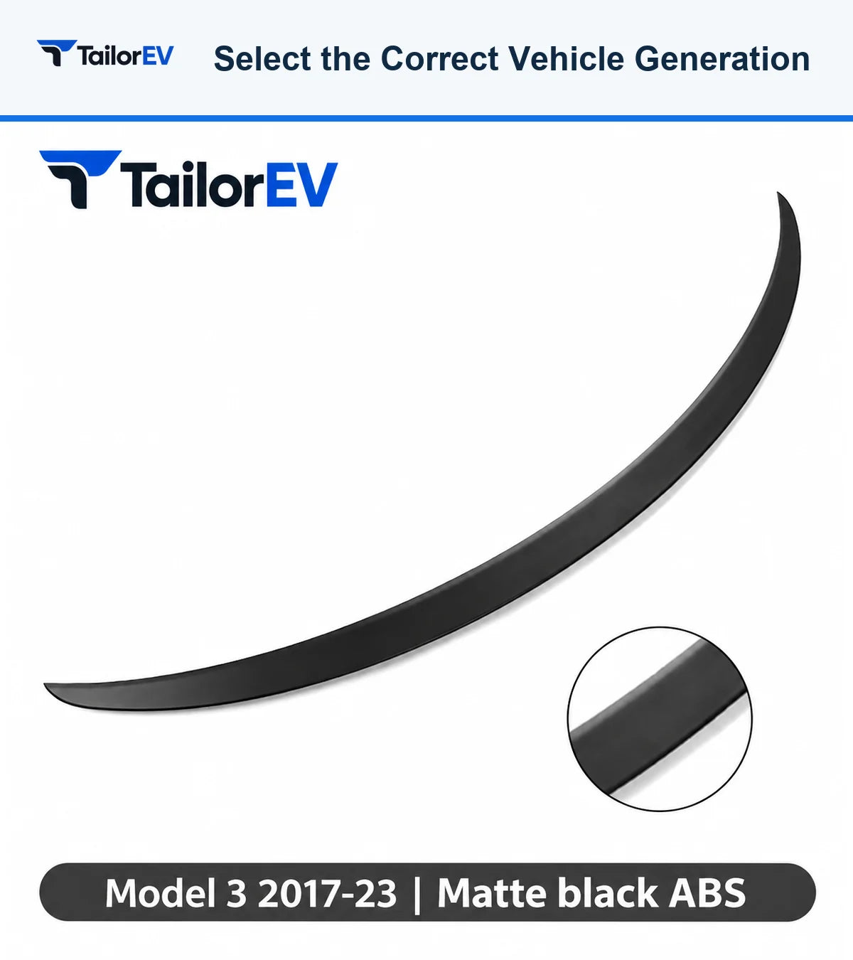 TailorEV Tesla rear spoiler detail 8