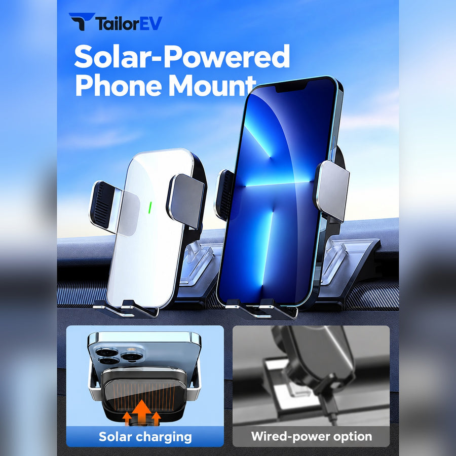 Support de téléphone à fixation automatique solaire pour Tesla