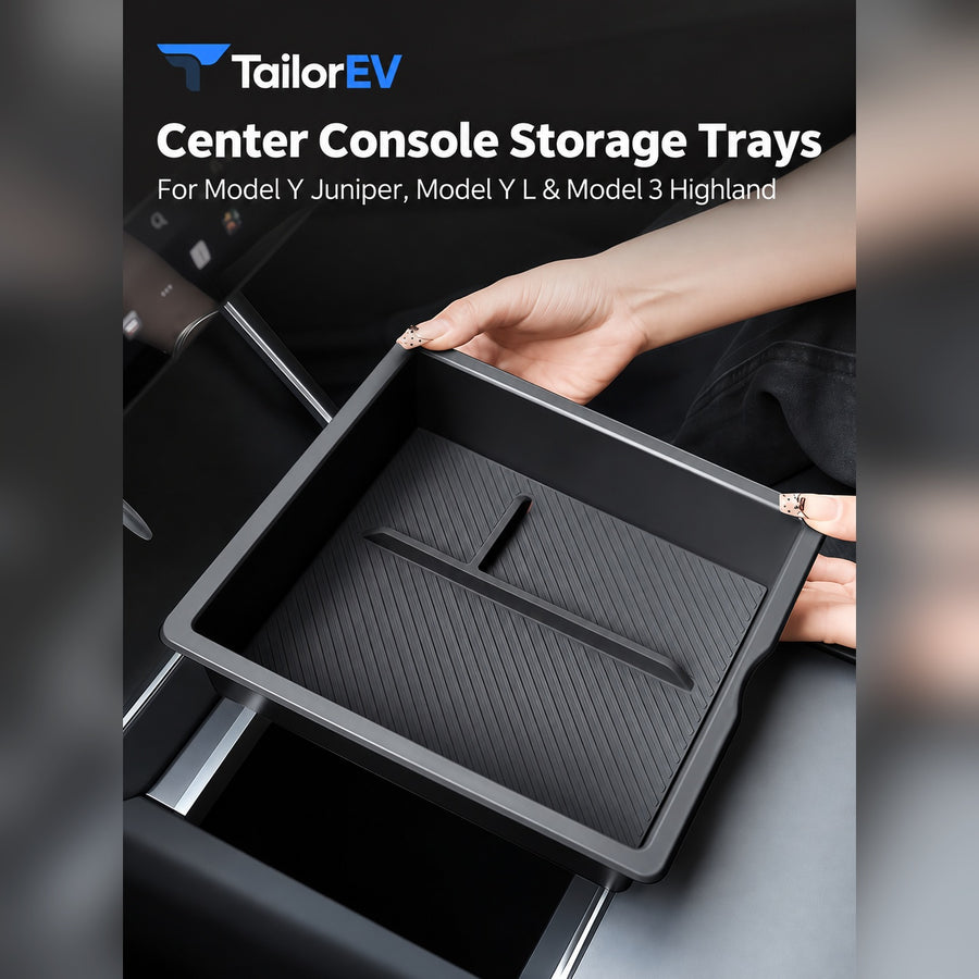 Ensembles d'organisateurs et de plateaux pour console centrale Tesla Model Y / Model Y L / Model 3