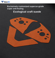 Suede Steering Wheel Trim Stickers for Tesla Model 3 & Y product photo