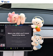 Plush Animal Screen Decorations for Tesla & Car Interiors product photo