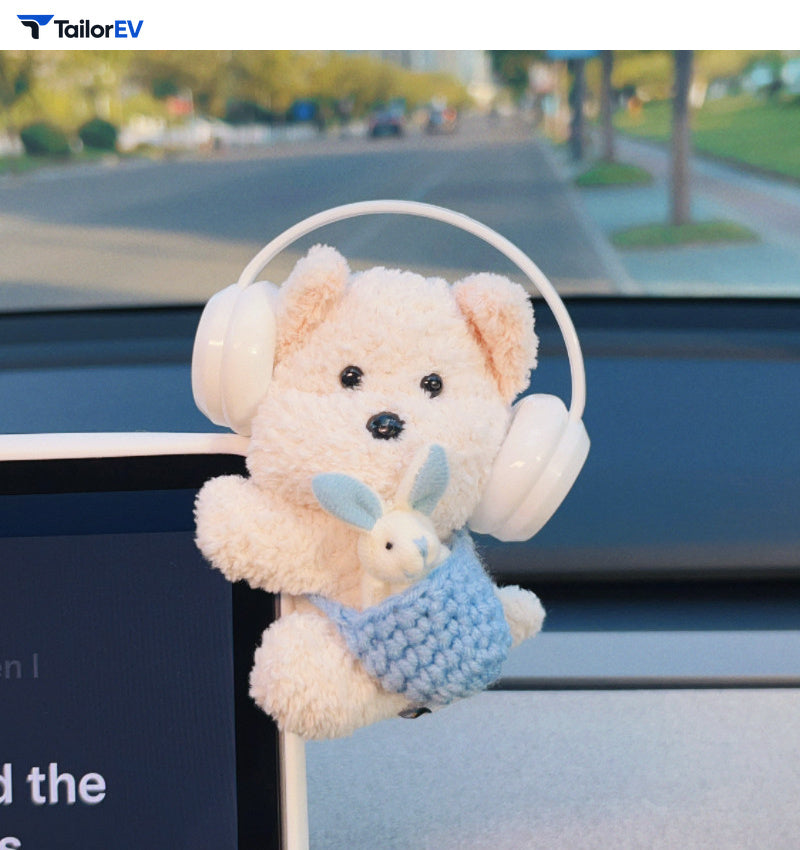 Plush Animal Screen Decorations for Tesla & Car Interiors product photo — photo 4