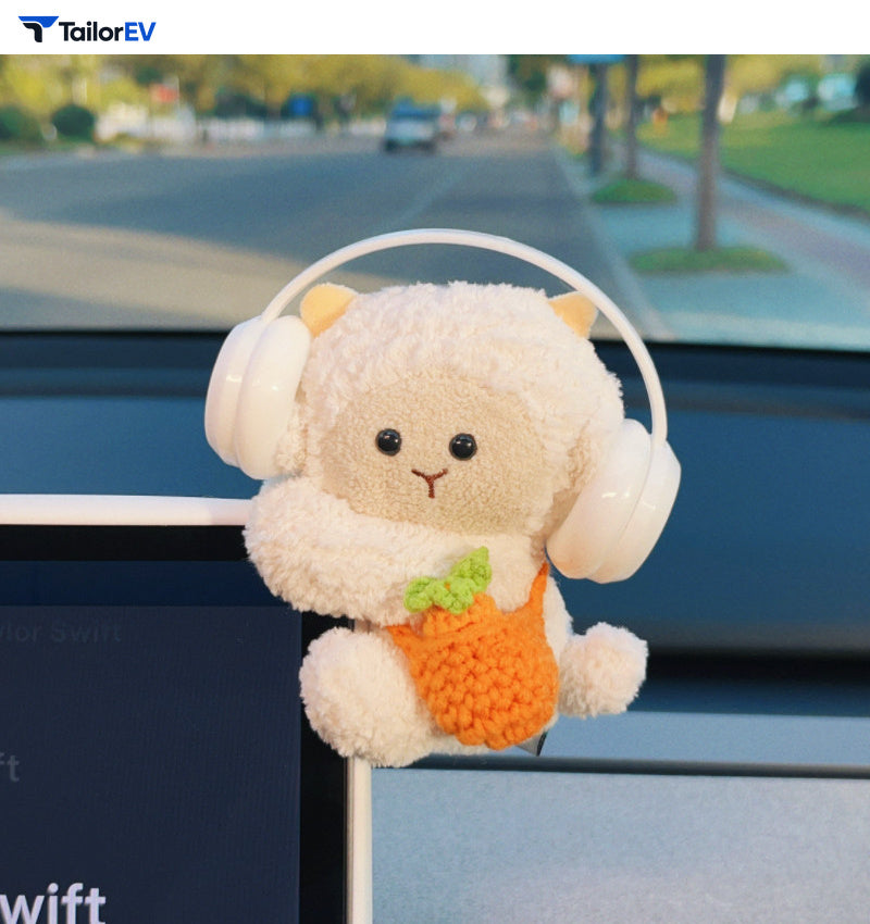 Plush Animal Screen Decorations for Tesla & Car Interiors product photo — photo 12