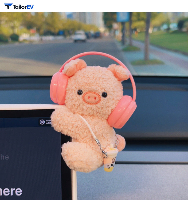 Plush Animal Screen Decorations for Tesla & Car Interiors product photo — photo 17