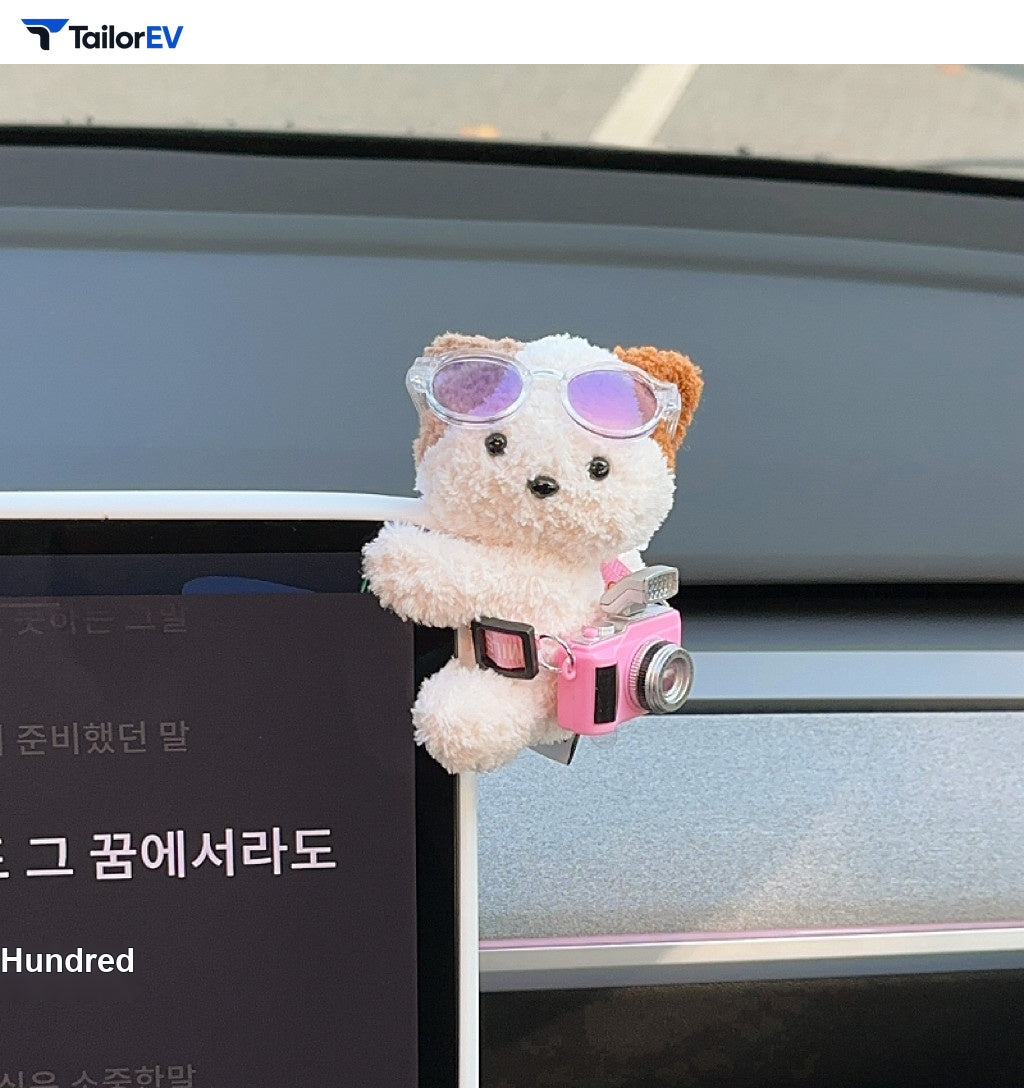 Plush Animal Screen Decorations for Tesla & Car Interiors product photo — photo 19