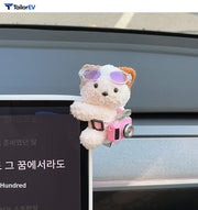 Plush Animal Screen Decorations for Tesla & Car Interiors product photo