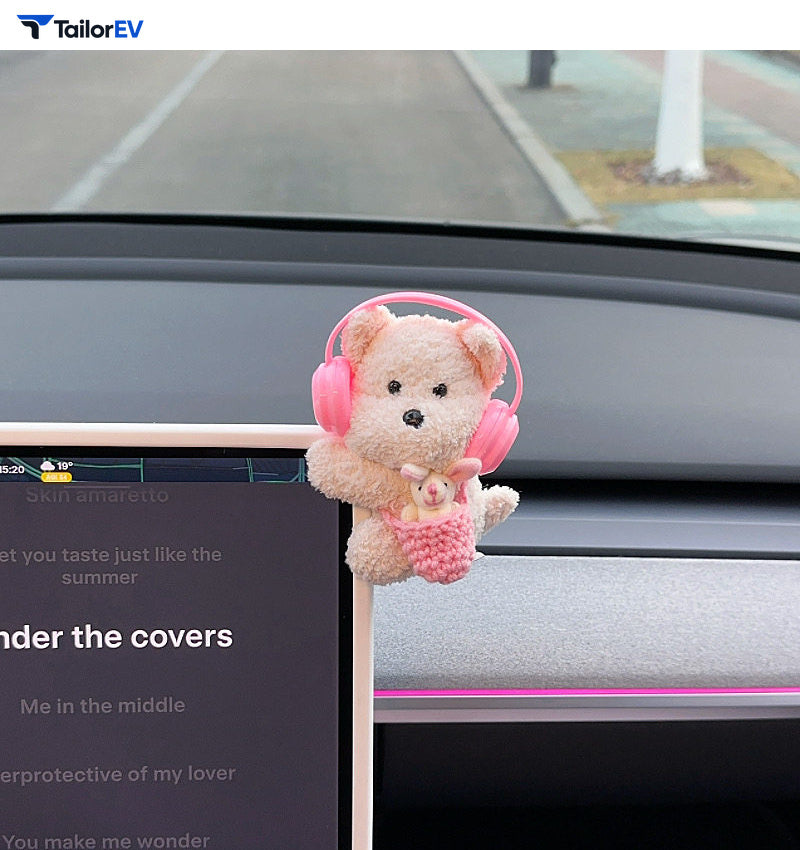 Plush Animal Screen Decorations for Tesla & Car Interiors product photo — photo 20