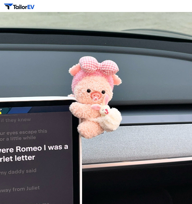 Plush Animal Screen Decorations for Tesla & Car Interiors product photo — photo 28