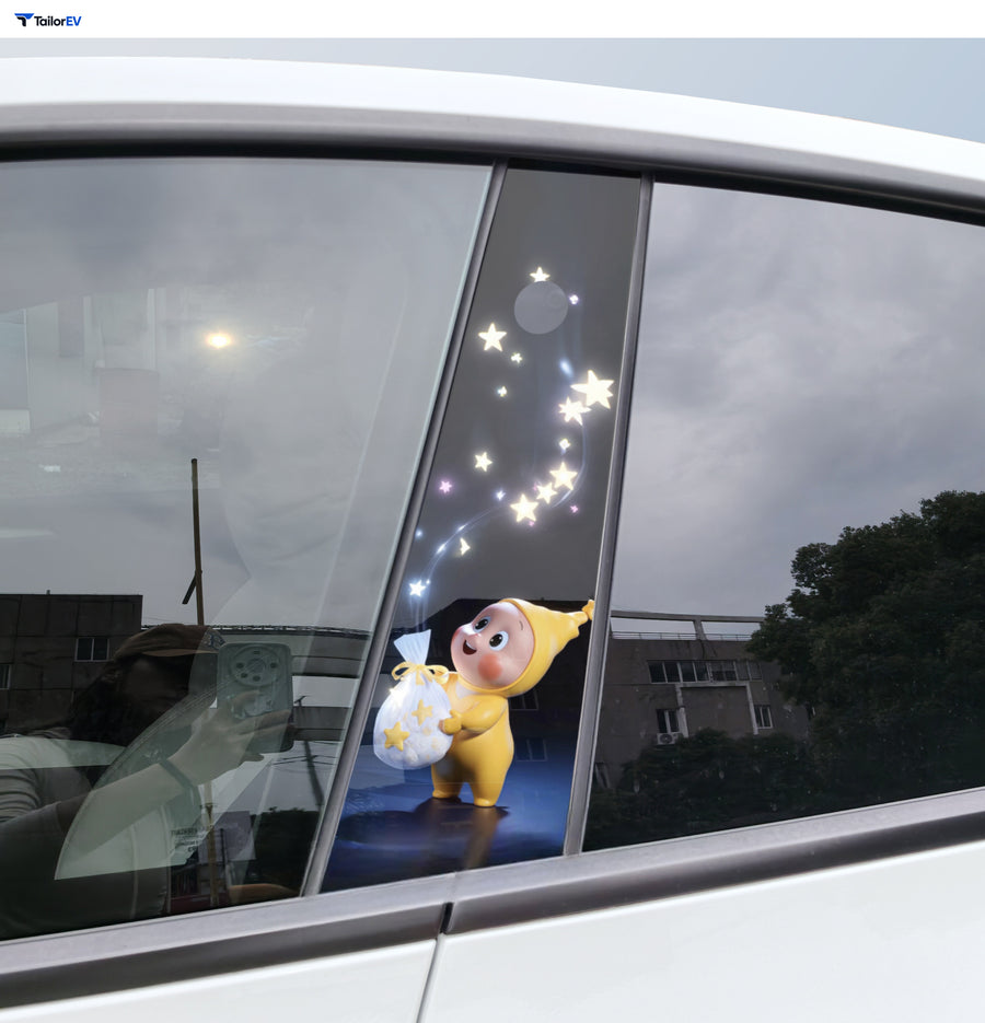 Star Character B-Pillar Decals for Tesla Model 3 & Model Y