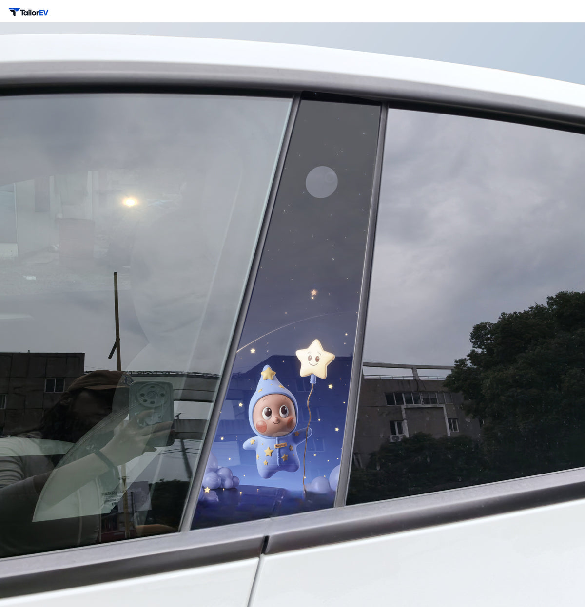 Star Character B-Pillar Decals for Tesla Model 3 & Model Y product photo — photo 10