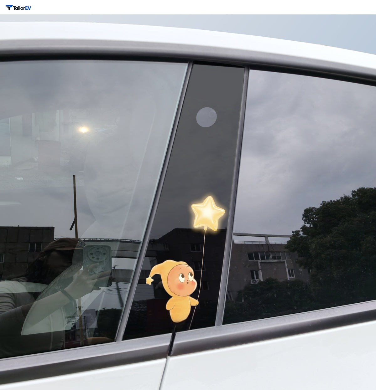 Star Character B-Pillar Decals for Tesla Model 3 & Model Y product photo — photo 11