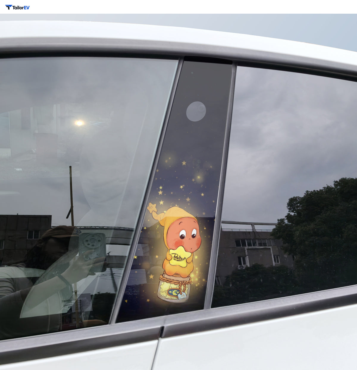 Star Character B-Pillar Decals for Tesla Model 3 & Model Y product photo — photo 12