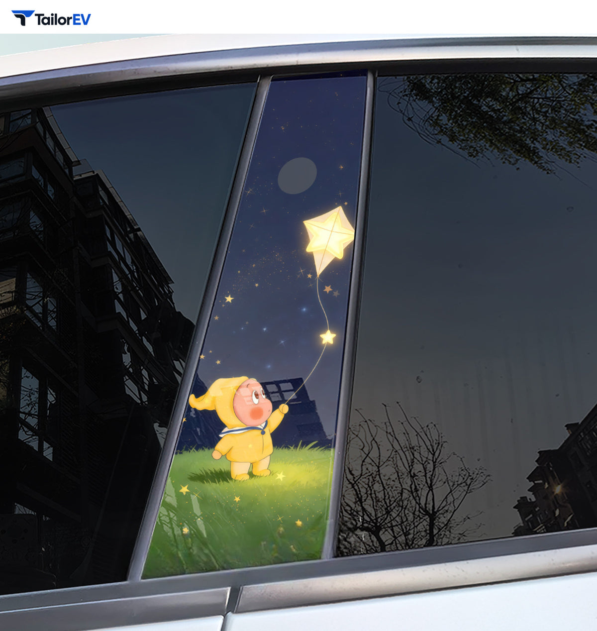 Star Character B-Pillar Decals for Tesla Model 3 & Model Y product photo — photo 14