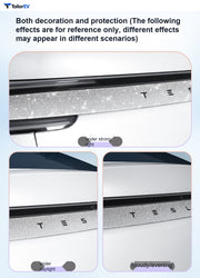 Glitter Rear Light Panel & Handle Decals for Tesla Model Y product photo