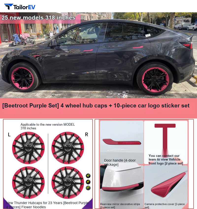 Color Exterior Trim Covers for Tesla Model 3 & Model Y product photo — photo 9