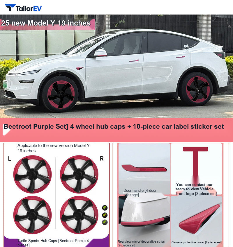 Color Exterior Trim Covers for Tesla Model 3 & Model Y product photo — photo 15