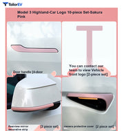 Color Exterior Trim Covers for Tesla Model 3 & Model Y product photo