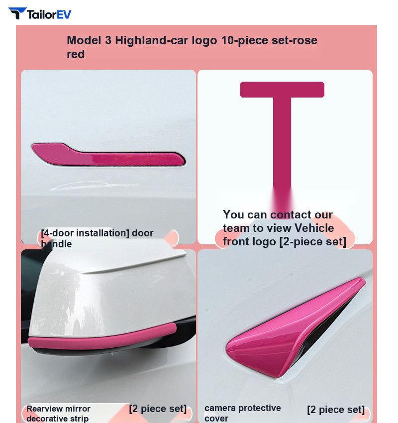 Color Exterior Trim Covers for Tesla Model 3 & Model Y product photo — photo 20