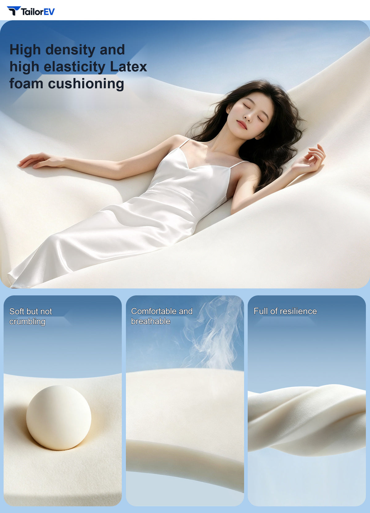 Breathable Latex Seat Cushions with Non-Slip Backing product photo — photo 4