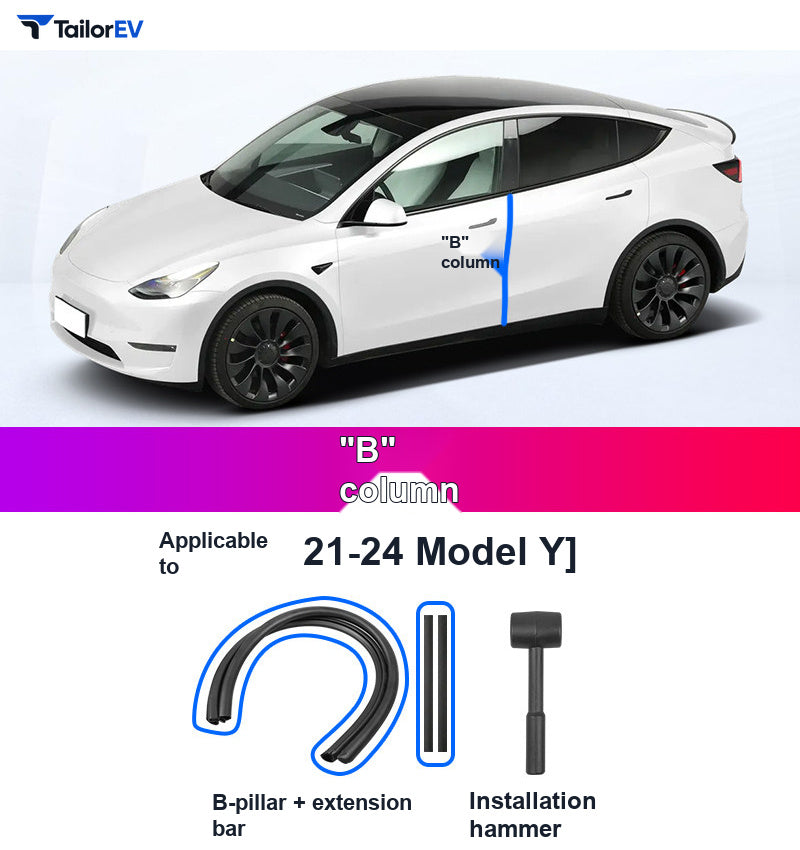 Door Seal Kits & B-Pillar Seals for Tesla Model 3, Y & Y L product photo — photo 7