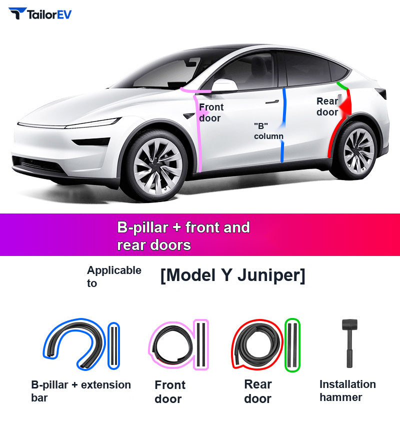 Door Seal Kits & B-Pillar Seals for Tesla Model 3, Y & Y L product photo — photo 16
