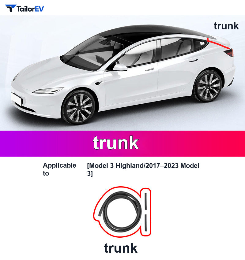 Door Seal Kits & B-Pillar Seals for Tesla Model 3, Y & Y L product photo — photo 39