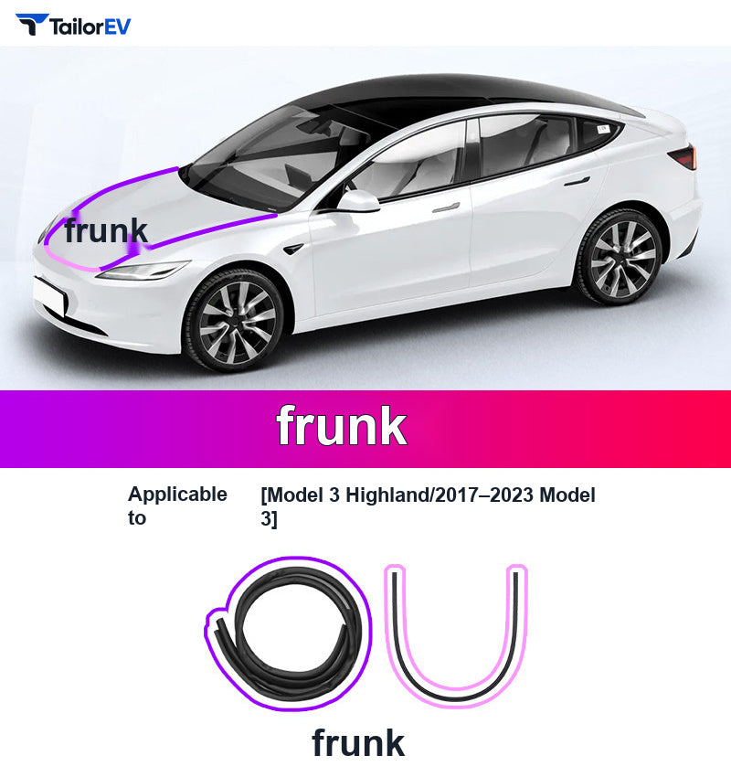 Door Seal Kits & B-Pillar Seals for Tesla Model 3, Y & Y L product photo — photo 41