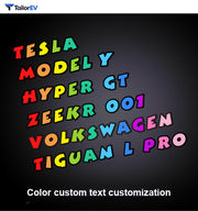 Colorful 3D Acrylic Letter Badges for Tesla Model 3 & Y product photo