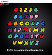 Colorful 3D Acrylic Letter Badges for Tesla Model 3 & Y product photo