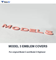 Rear Emblem Letter Covers for Tesla Model 3 & Model Y product photo