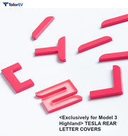 Rear Emblem Letter Covers for Tesla Model 3 & Model Y product photo
