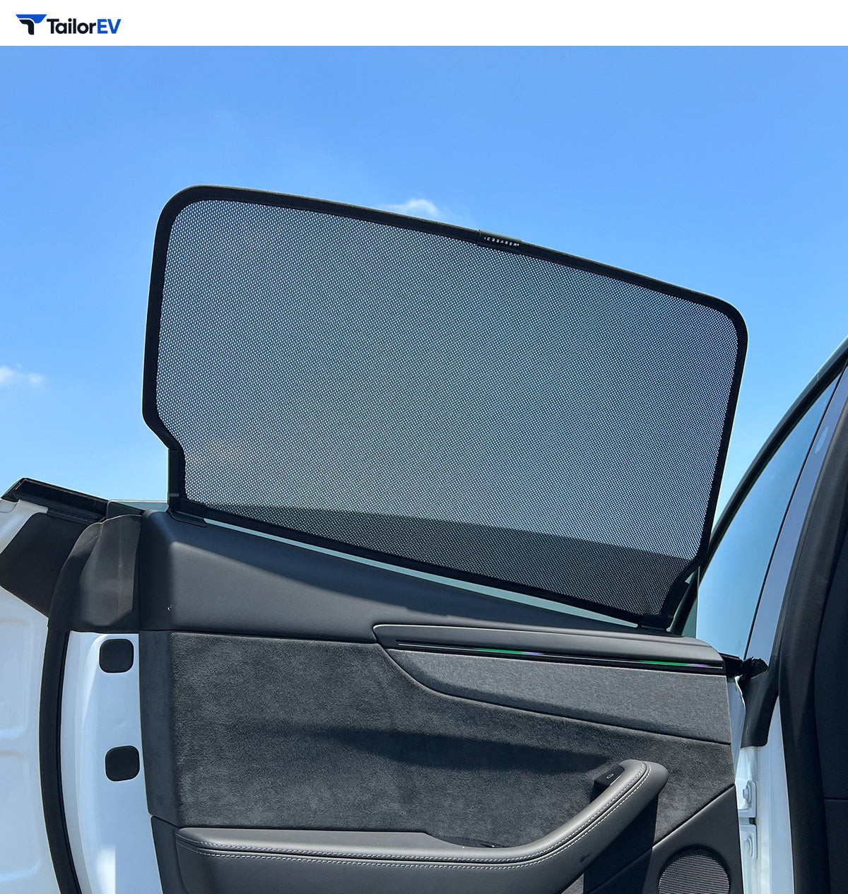 Frameless Mesh Window Sunshades for Tesla Model 3, Y, X & Y L product photo — photo 3