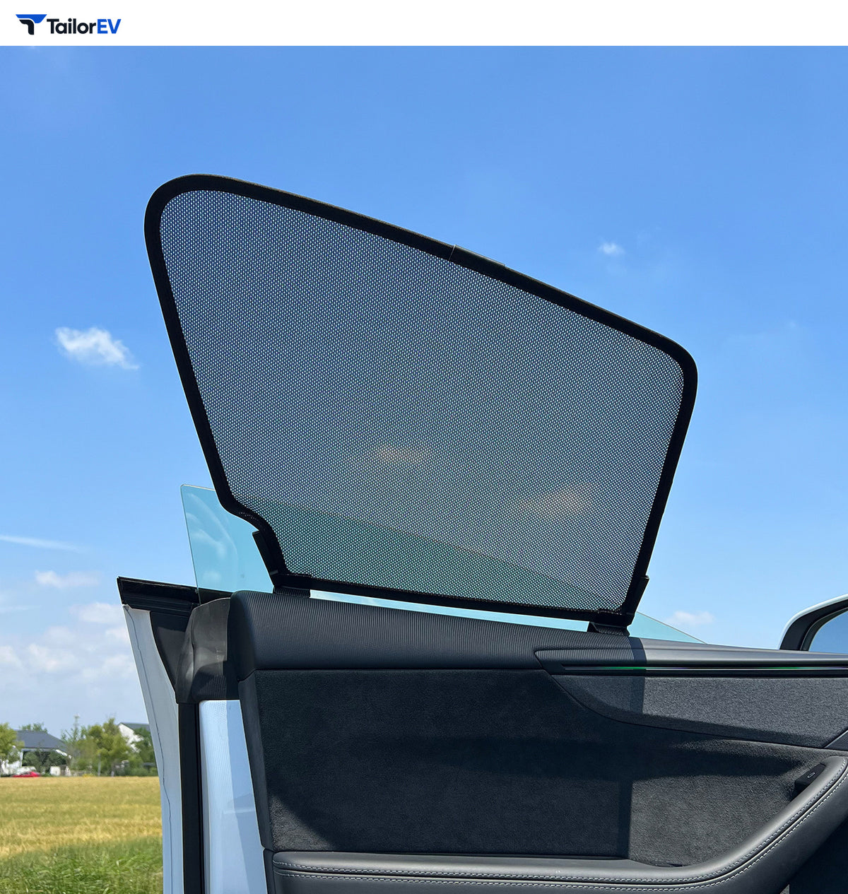 Frameless Mesh Window Sunshades for Tesla Model 3, Y, X & Y L product photo — photo 4