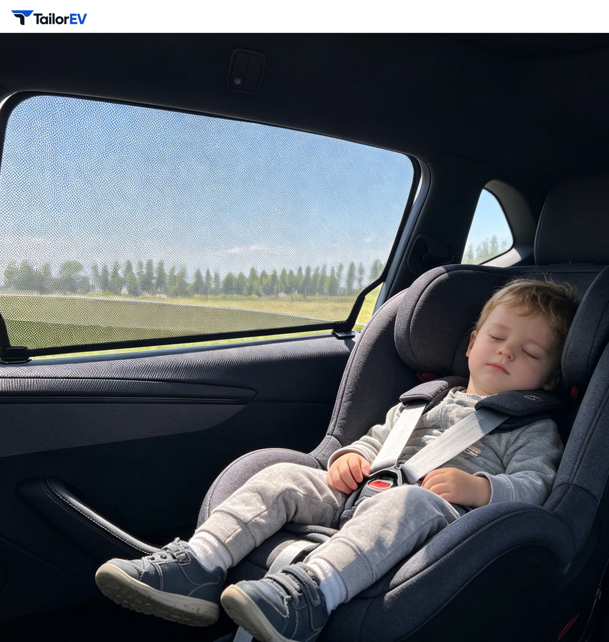 Frameless Mesh Window Sunshades for Tesla Model 3, Y, X & Y L product photo — photo 6