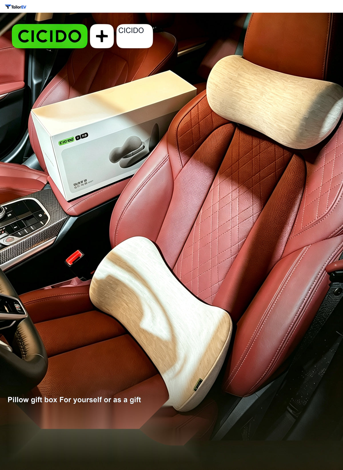 Compact Memory Foam Headrest & Lumbar Support Pillows product photo — photo 5