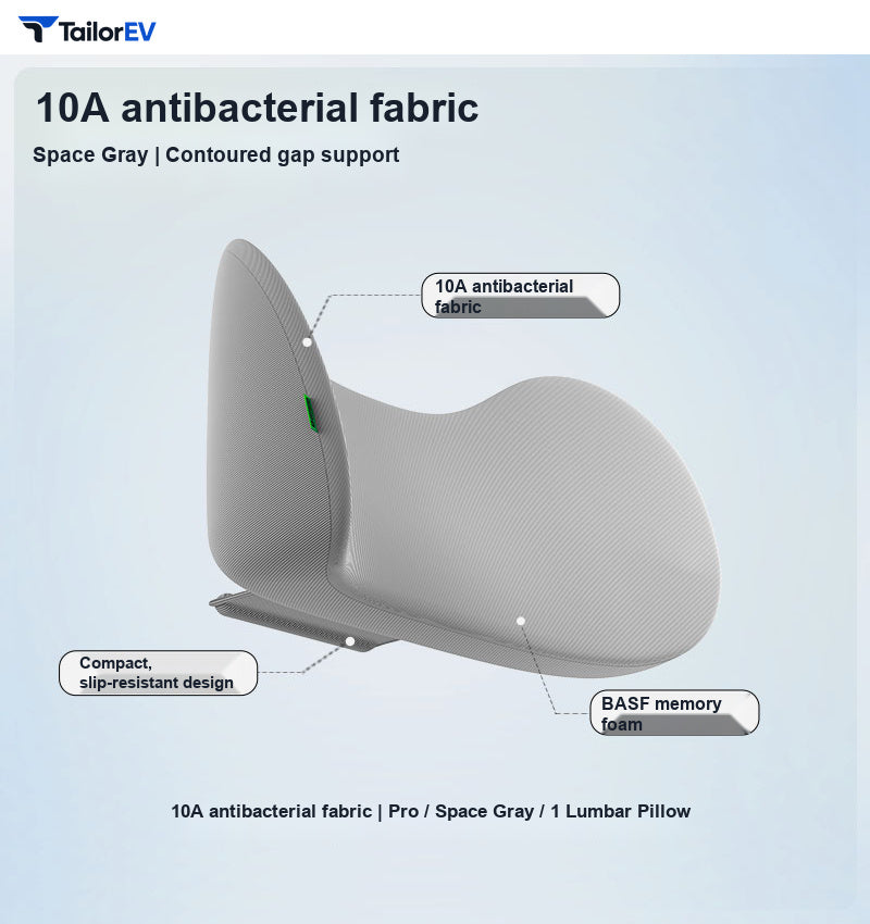 Compact Memory Foam Headrest & Lumbar Support Pillows product photo — photo 9