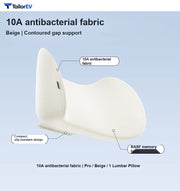 Compact Memory Foam Headrest & Lumbar Support Pillows product photo