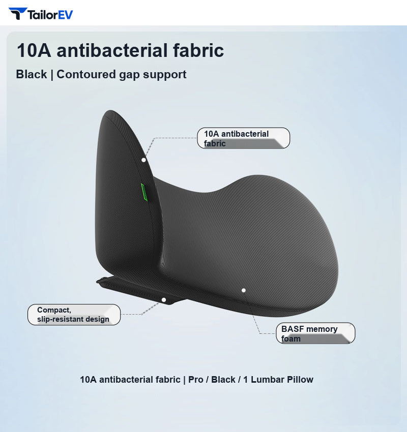 Compact Memory Foam Headrest & Lumbar Support Pillows product photo — photo 11