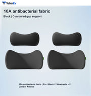 Compact Memory Foam Headrest & Lumbar Support Pillows product photo