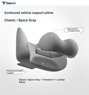 Compact Memory Foam Headrest & Lumbar Support Pillows product photo