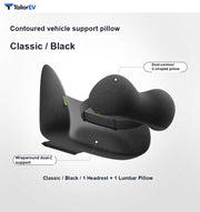 Compact Memory Foam Headrest & Lumbar Support Pillows product photo