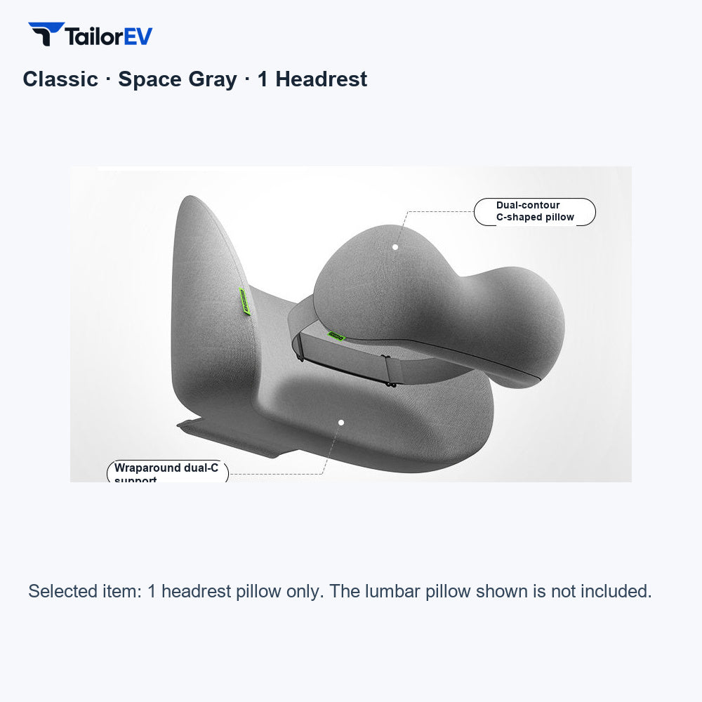 Compact Memory Foam Headrest & Lumbar Support Pillows product photo — photo 23