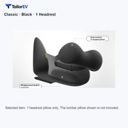 Compact Memory Foam Headrest & Lumbar Support Pillows product photo