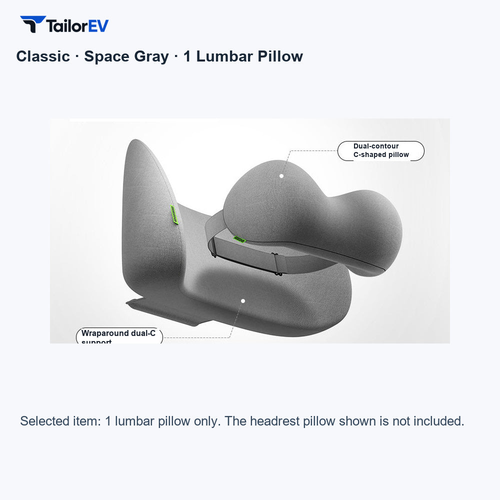 Compact Memory Foam Headrest & Lumbar Support Pillows product photo — photo 25