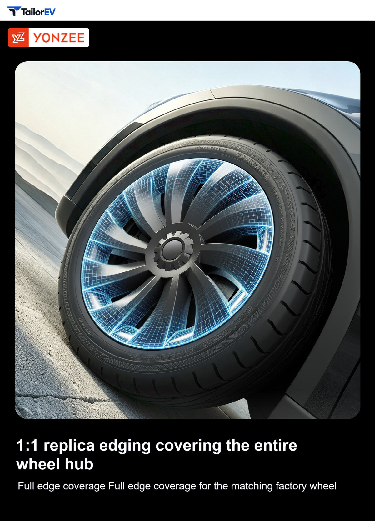 19 & 20 Inch Wheel Covers for Tesla Model Y & Juniper product photo — photo 4
