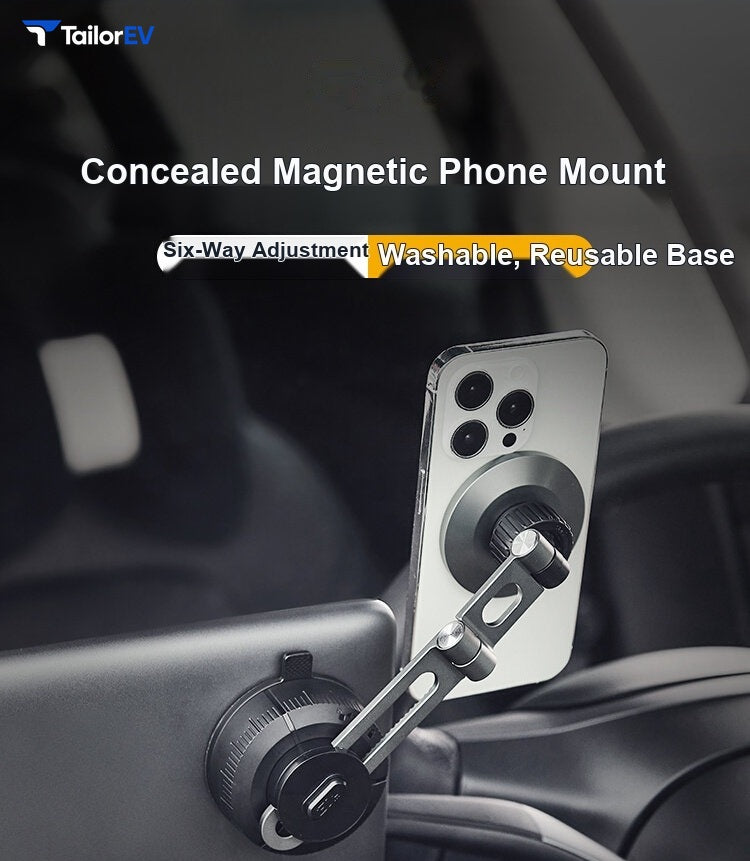 3W Magnetic Suction Phone Mount with 15W Wireless Charging