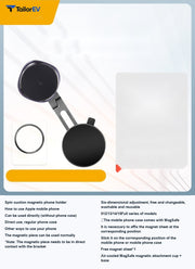 3W Magnetic Suction Phone Mount with 15W Charging — product photo 8 | TailorEV