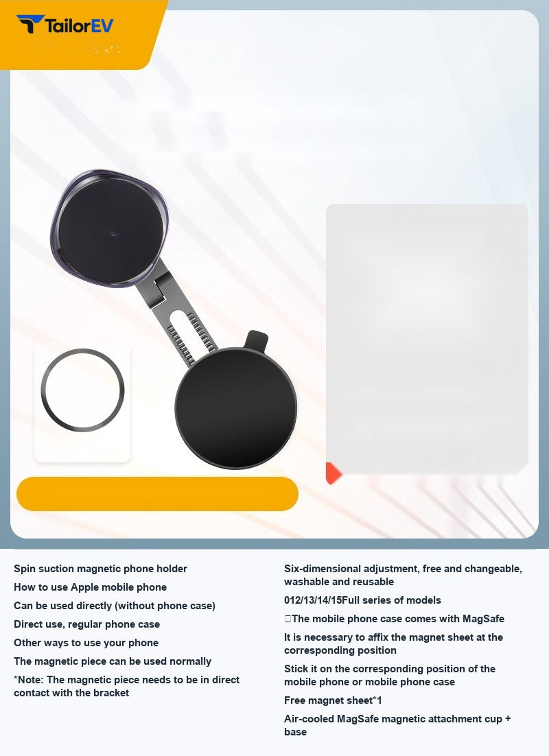 3W Magnetic Suction Phone Mount with 15W Charging — product photo 14 | TailorEV — photo 20